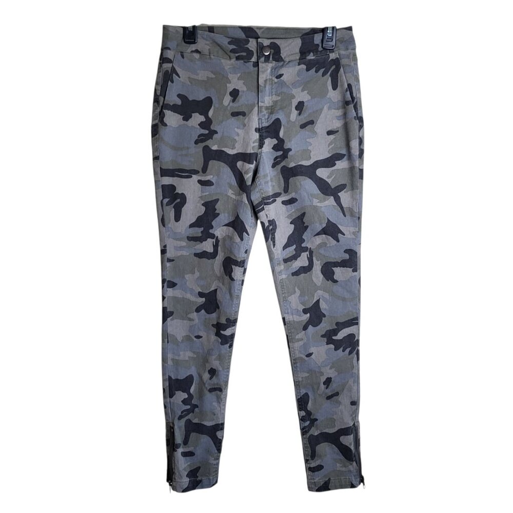 2‎ for $30 Camo Zipper Pants Women's XL Green Black Skinny Zip Ankle